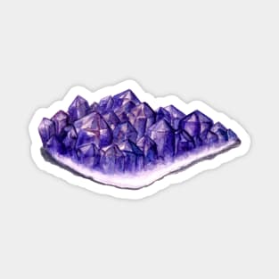 Watercolor Amethyst Cluster Magnet