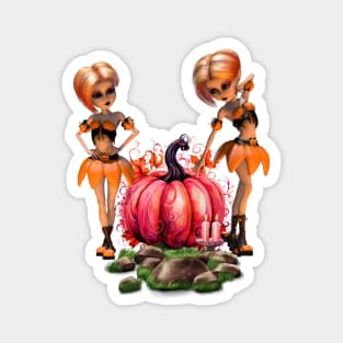 Cute halloween design in the moon light Magnet