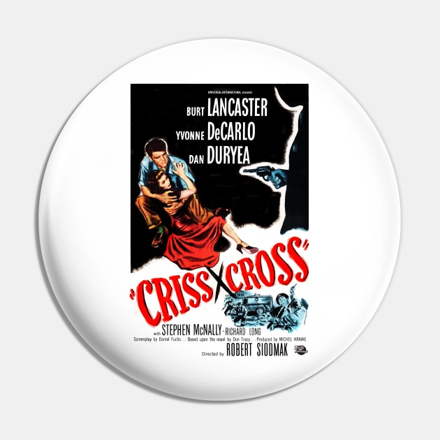 Criss Cross Vintage Poster Pin by RockettGraph1cs