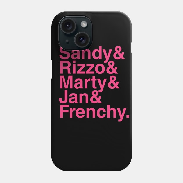 GREASE PINK LADIES Pink Ladies Shirt Phone Case by YellowDogTees