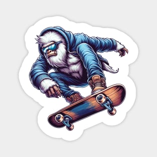 Skateboarding Yeti - Urban Style Magnet