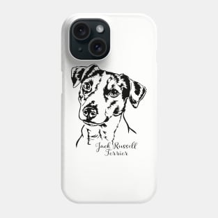 Funny Jack Russell Terrier dog portrait gift Phone Case