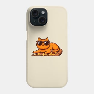 Relaxed Cat on the Pizza Phone Case