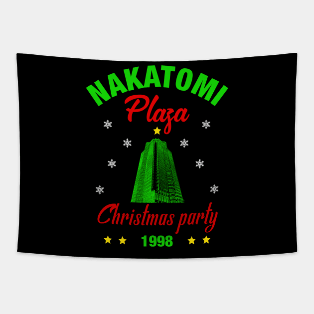 Nakatomi Plaza Shirt Nakatomi Plaza Christmas Party Tapestry by Nikkyta