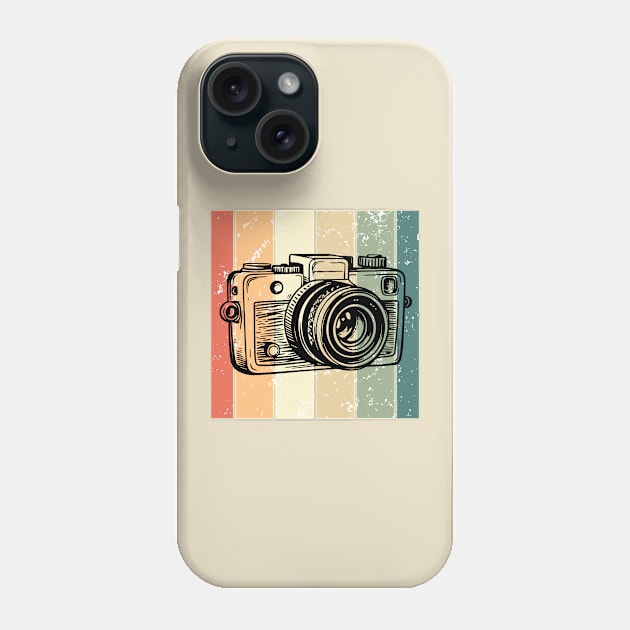 Vintage Colors Retro Photographer Camera Phone Case by Jedidiah Sousa