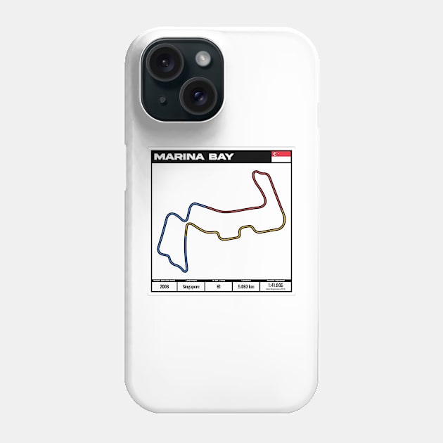 formula one circuit marina bay - formula one track - formula 1 track T-Shirt Hoodie T-Shirt Phone Case by digidashdigital