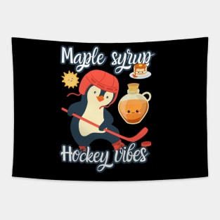 Maple Syrup Hockey vibes Tapestry