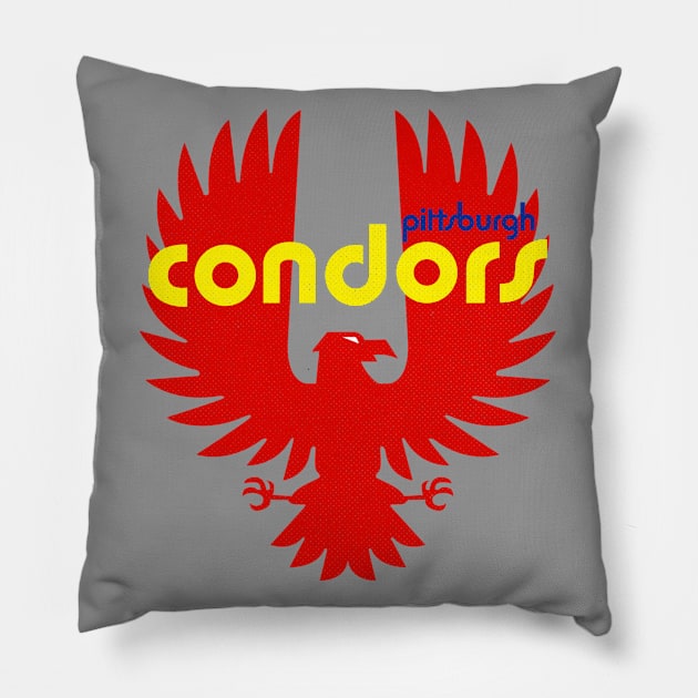 Defunct Pittsburgh Condors ABA Basketball 1971 Pillow by LocalZonly