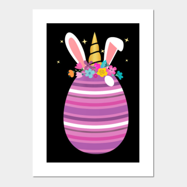 Unicorn Easter Egg Bunny Ear Funny Happy Easter Day Gift Unicorn