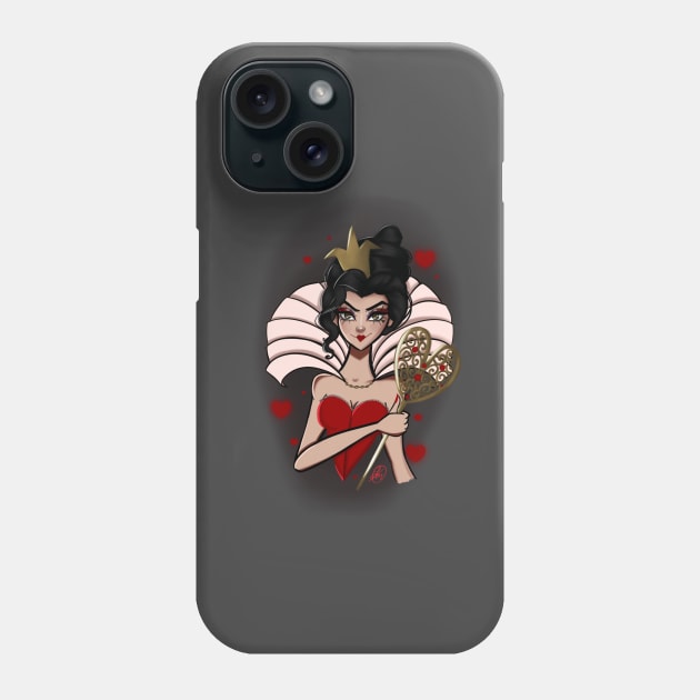 Queen of Hearts Phone Case by Art_byKay