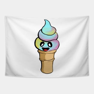 Ice Cream Kaiju (Soft Serve, Rainbow) Tapestry