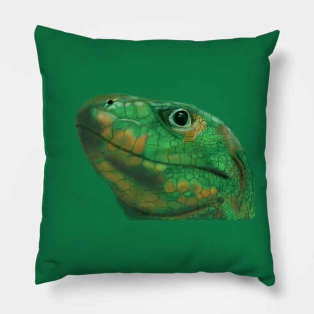 Iguana Pillow by gldomenech