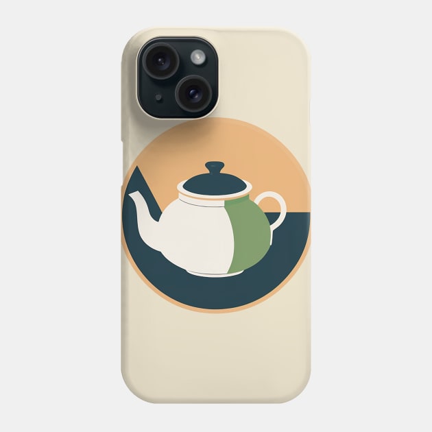 Modern Teapot Circular Design Phone Case by CursedContent