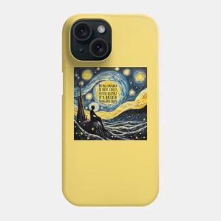 Being human is not only intelligence, it's rather imagination Phone Case