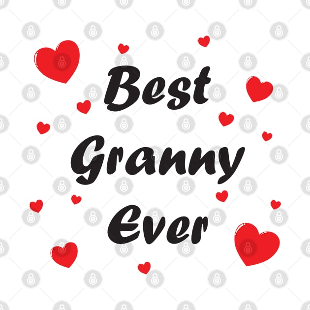 Best granny ever heart doodle hand drawn design by The Creative Clownfish