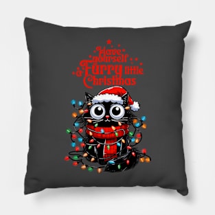 Furry Little Christmas Pillow