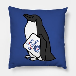 Cute Penguin with Free Britney Sign Pillow