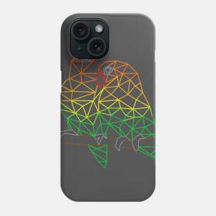 Rainbow geometric lovebirds Phone Case