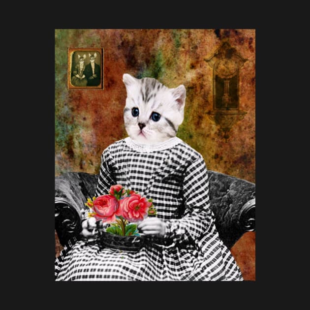 Cat On A Chair-Available As Art Prints-Mugs,Cases,Duvets,T Shirts,Stickers,etc by born30
