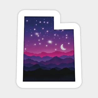 Utah mountains at night Magnet