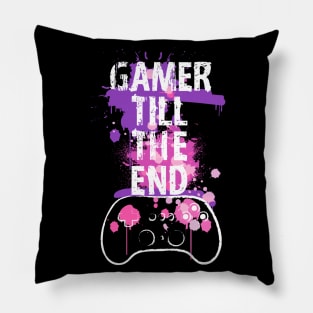 Gamer Till The End Pillow