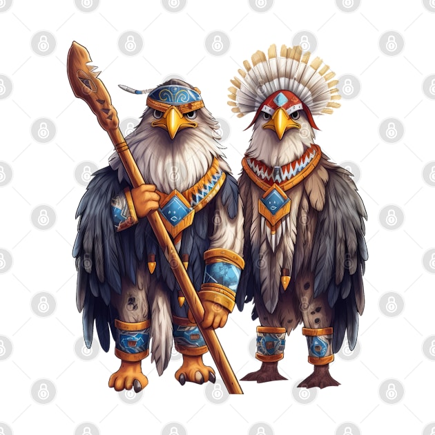 Native American Couple Eagle by Chromatic Fusion Studio