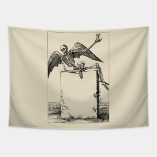 skeleton waiting Tapestry