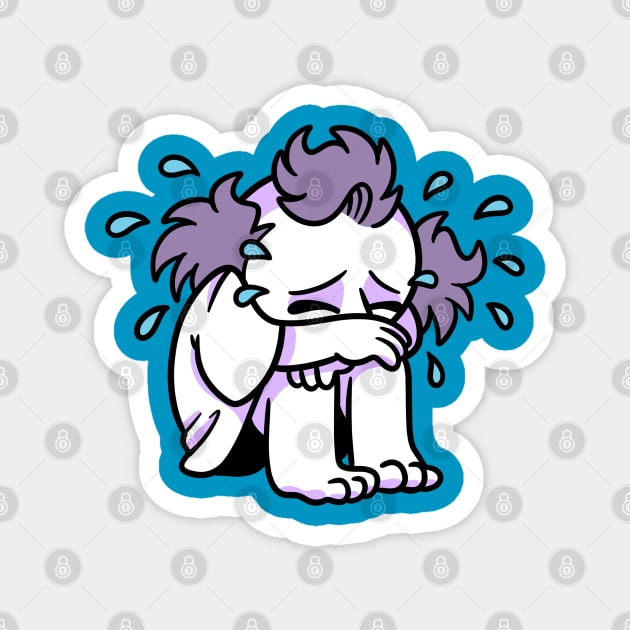 Sad Purple Weirdo Magnet by Get A Klu Comics