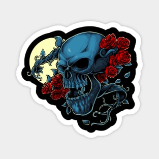 Rose and Skull Magnet