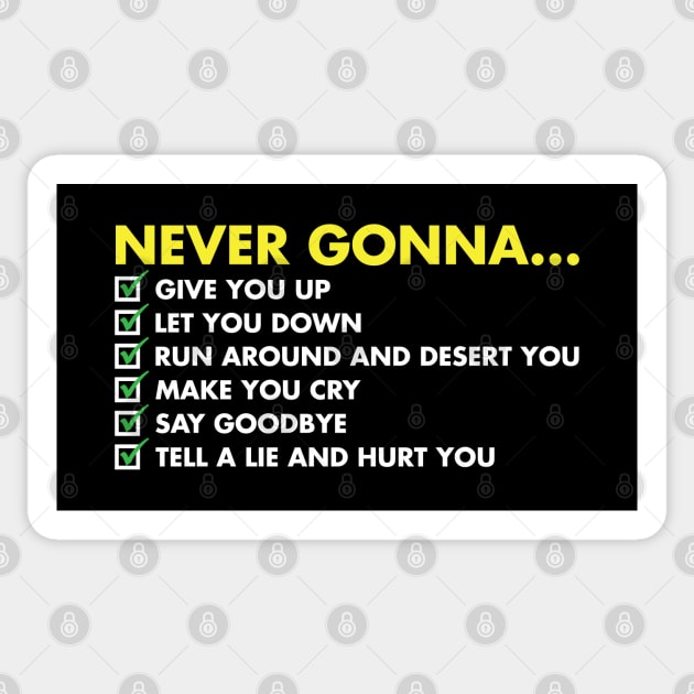 Rick Roll (Never Gonna Give You Up) Lyrics | Sticker