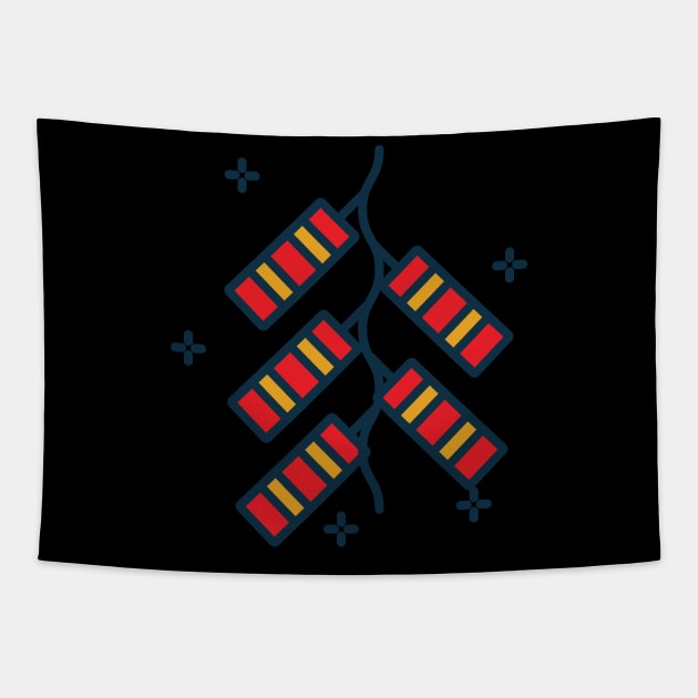 Fire Cracker String Tapestry by Jonathan Wightman