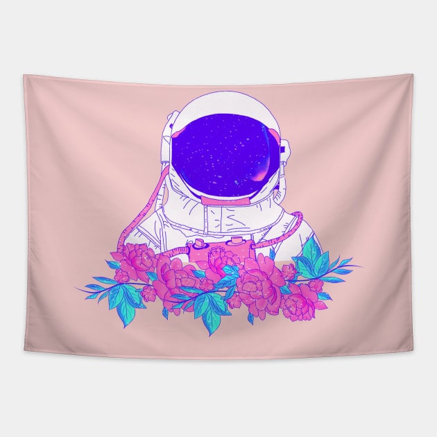 SpaceFloral Tapestry by Vintage Dream