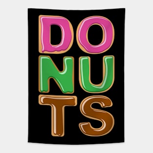 Donuts Simple Text Donut Letters Tapestry