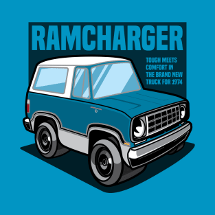 Medium Blue Ramcharger (White-Based) - 1974 T-Shirt