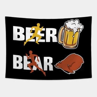 Beer Bear Funny Gift Booze Birthday Alcohol Drinking Party Tapestry