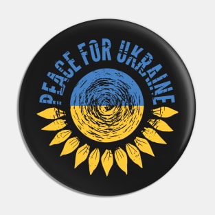 Peace for Ukraine sunflower Pin