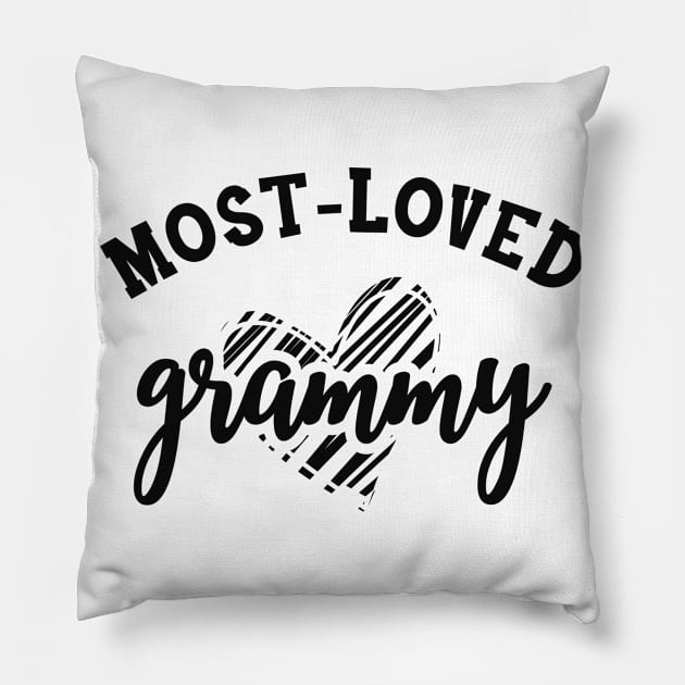 Grammy - Most loved grammy Pillow by KC Happy Shop