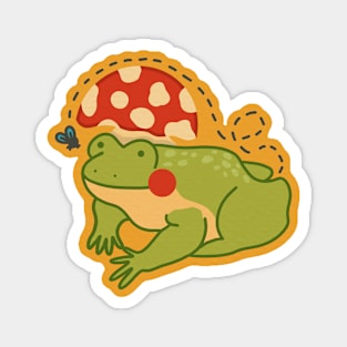 Mushroom Frog Magnet