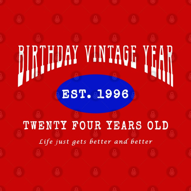 Birthday Vintage Year - Twenty Four Years Old by The Black Panther