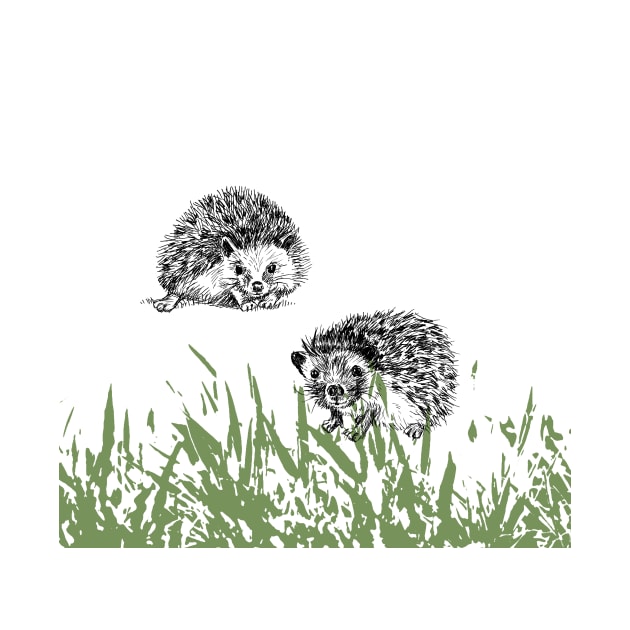 Cute hedgehogs design by rachelsfinelines