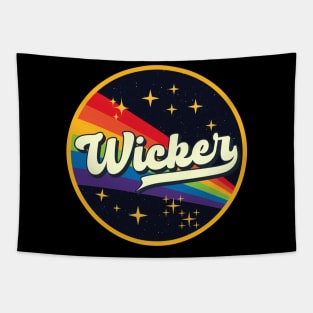 Wicker // Rainbow In Space Vintage Style Tapestry