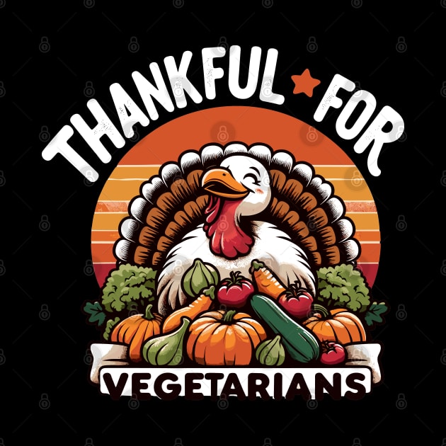 Funny Vegetarian Thanksgiving Thankful For Vegetarians by SubtleSplit