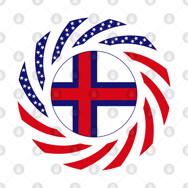 Faroe Islands American Multinational Patriot Flag Series by Village Values