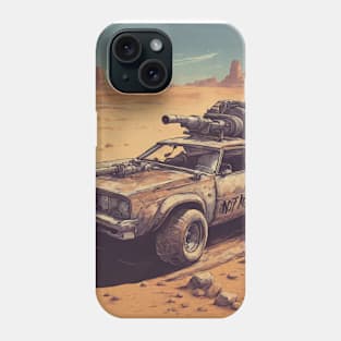 Powerful Fighter Car In Desert Phone Case