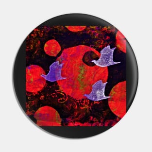 Three Cosmic Birds Digitally Altered Version of Original Work 12 Pin