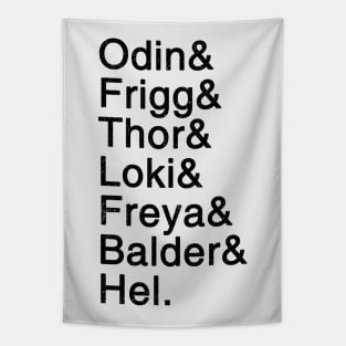 Norse Mythology Helvetica v2 Tapestry