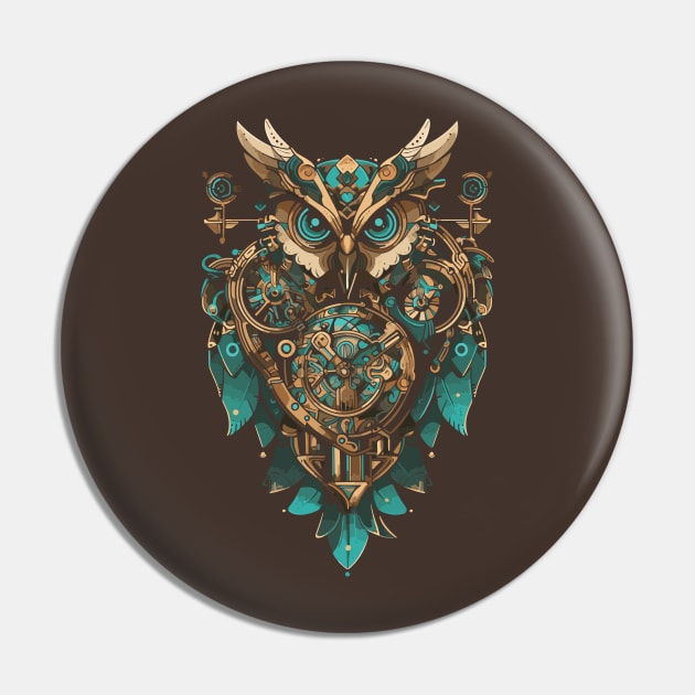 Clockwork Owl II Pin by crula