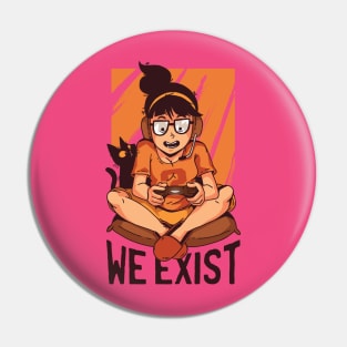 Gamer Girls Exist Pin