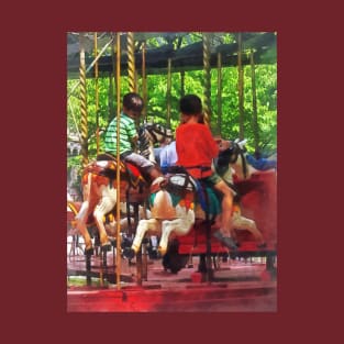 Carnival Midway -  Friends on the Merry-Go-Round T-Shirt