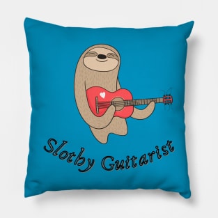 Slothy Guitarist Pillow